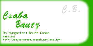 csaba bautz business card